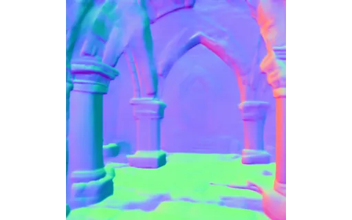 Preview of G dungeon: surface normal map