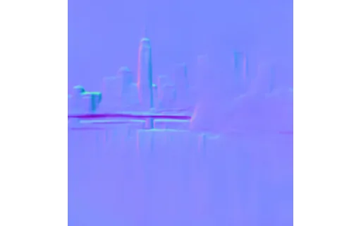 Preview of L city sky: surface normal map