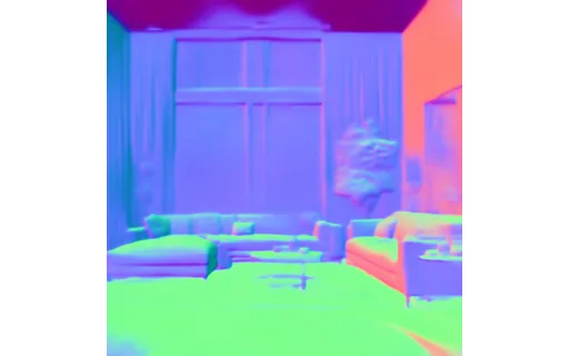 Preview of L interior mod: surface normal map