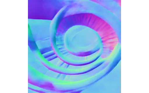 Preview of L stairwell: surface normal map