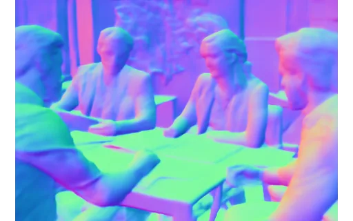 Preview of Meeting table: surface normal map
