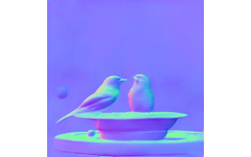 Preview of N birds feed: surface normal map