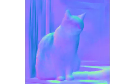 Preview of N cat window: surface normal map
