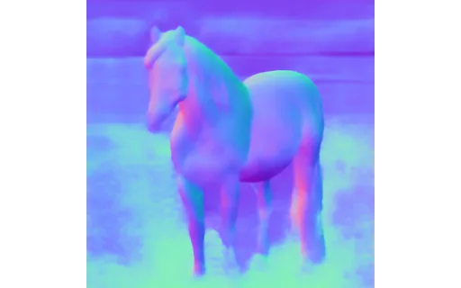 Preview of N horse field: surface normal map