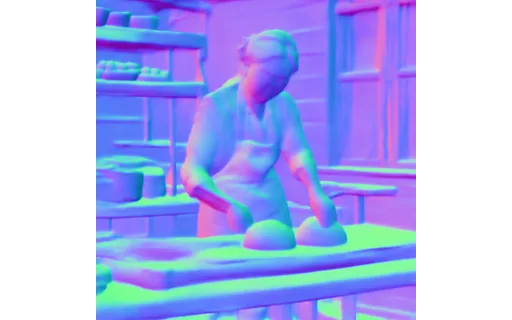 Preview of P baker young: surface normal map
