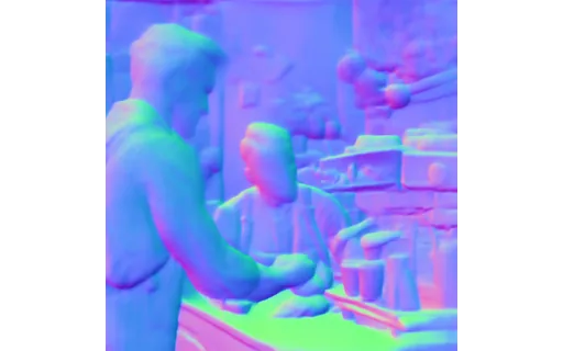 Preview of P barista deaf: surface normal map