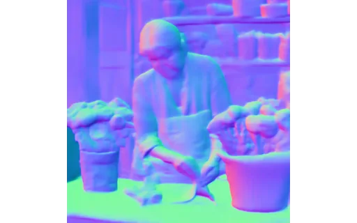Preview of P florist sen: surface normal map