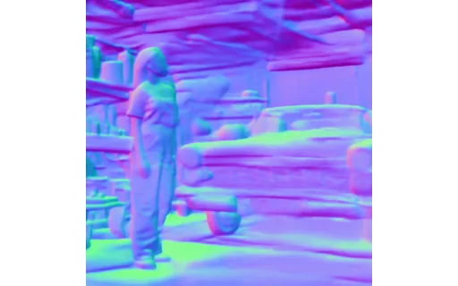 Preview of P mechanic w: surface normal map