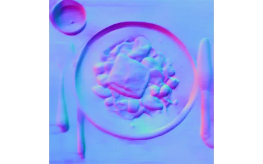 Preview of Plate food: surface normal map