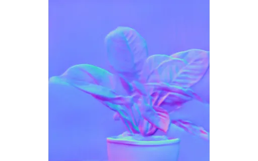 Preview of Pr plant pot: surface normal map