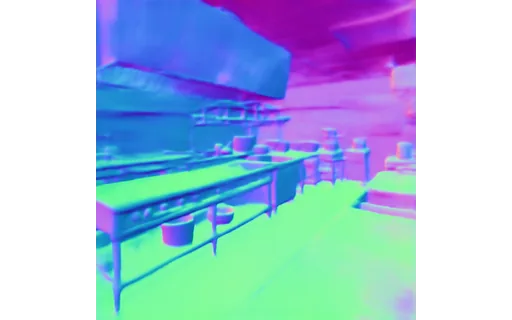 Preview of S kitchen clean: surface normal map