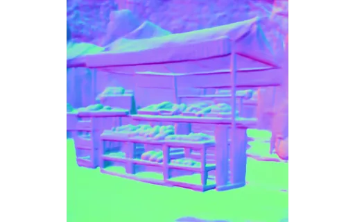 Preview of S market stall: surface normal map