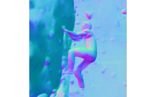 Preview of Sp climbing: surface normal map