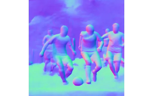 Preview of Sp football: surface normal map