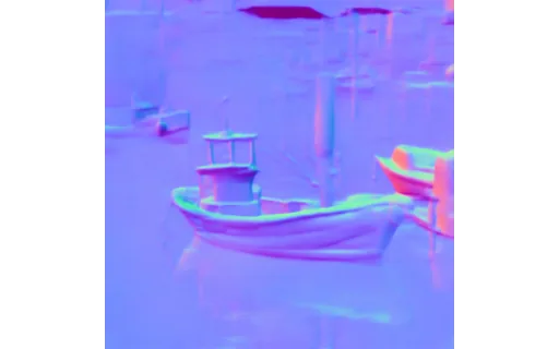 Preview of V boat harbour: surface normal map