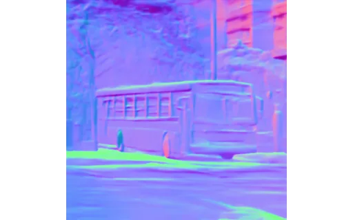 Preview of V bus city: surface normal map