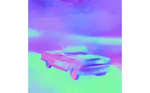 Preview of V car classic: surface normal map