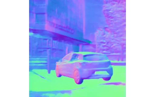 Preview of V car ev: surface normal map