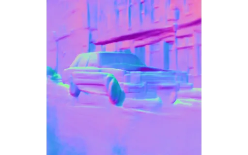 Preview of V car night: surface normal map