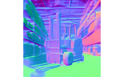 Preview of V forklift: surface normal map