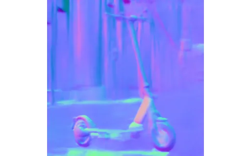 Preview of V scooter: surface normal map