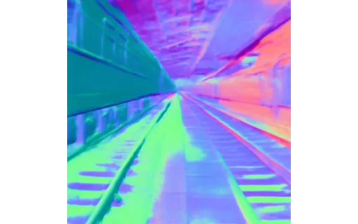 Preview of V train plat: surface normal map