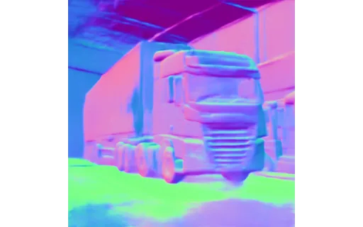 Preview of V truck artic: surface normal map