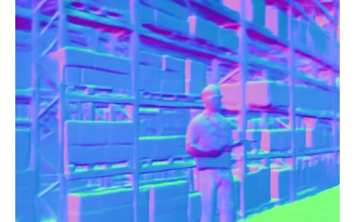 Preview of Warehouse clip: surface normal map