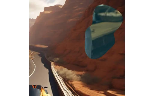 Preview of G racing track: object composited in