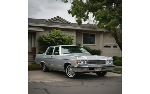 Preview of Silver sedan parked on a suburban (avif lossy)