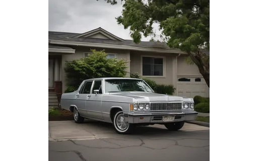 Preview of Silver sedan parked on a suburban (bmp 24bit)