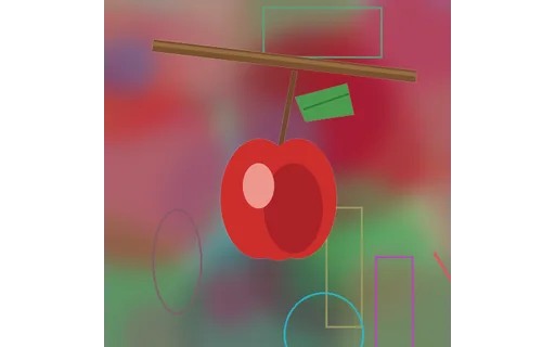 Preview of Apple on Cluttered Background (512px)