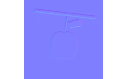 Preview of Conditioning Map: Apple Normal Map (512px)