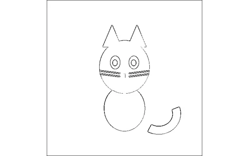 Preview of Conditioning Map: Cat Line Art (512px)