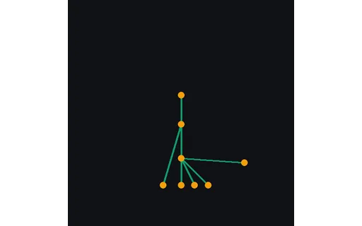 Preview of Conditioning Map: Cat Pose Skeleton (512px)