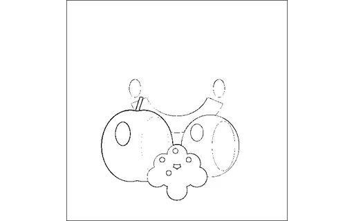 Preview of Conditioning Map: Fruit Line Art (512px)