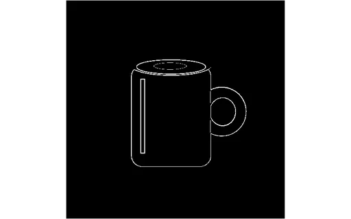 Preview of Conditioning Map: Mug Canny Edges (512px)
