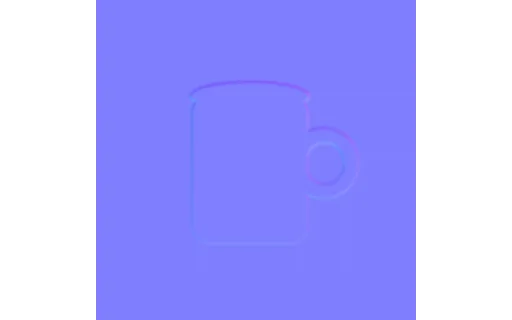 Preview of Conditioning Map: Mug Normal Map (512px)