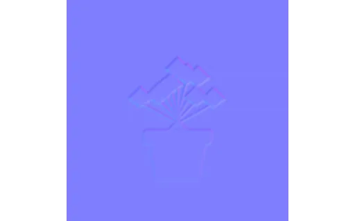 Preview of Conditioning Map: Plant Normal Map (512px)