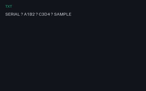 Preview of OCR Hard GT: Dotted Serial