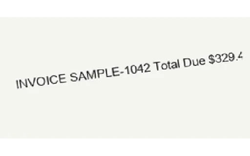 Preview of OCR Hard: Skew Invoice