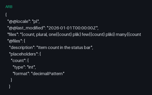 Preview of Flutter ARB: ICU plurals and typed placeholders (Polish)