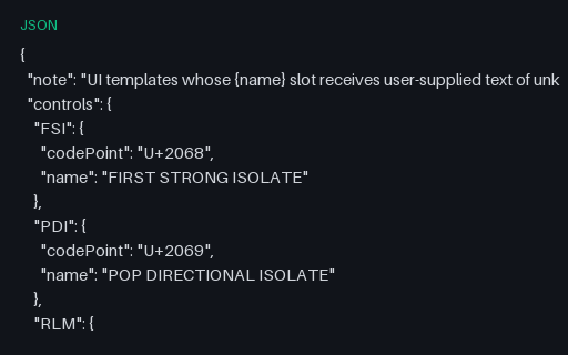 Preview of Bidi Isolates: UI templates for user-supplied names