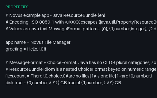 Preview of Java ResourceBundle .properties: English