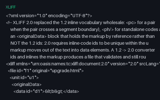 Preview of XLIFF 2.0: Inline codes (en to de)