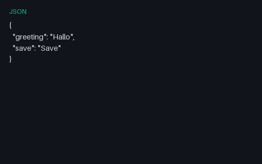 Preview of i18next JSON Mini: de