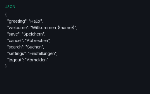 Preview of Locale Pack JSON: German
