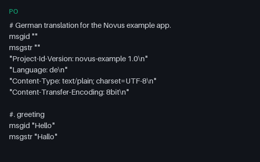 Preview of Gettext PO: German