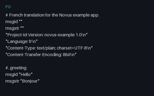 Preview of Gettext PO: French