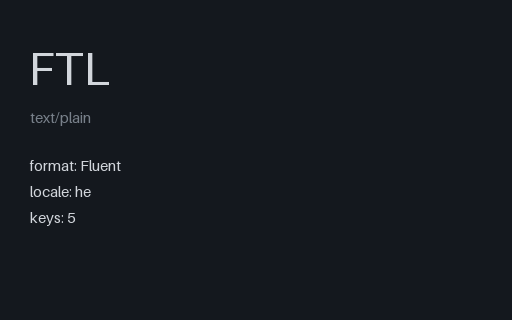 Preview of Fluent (.ftl): Hebrew RTL